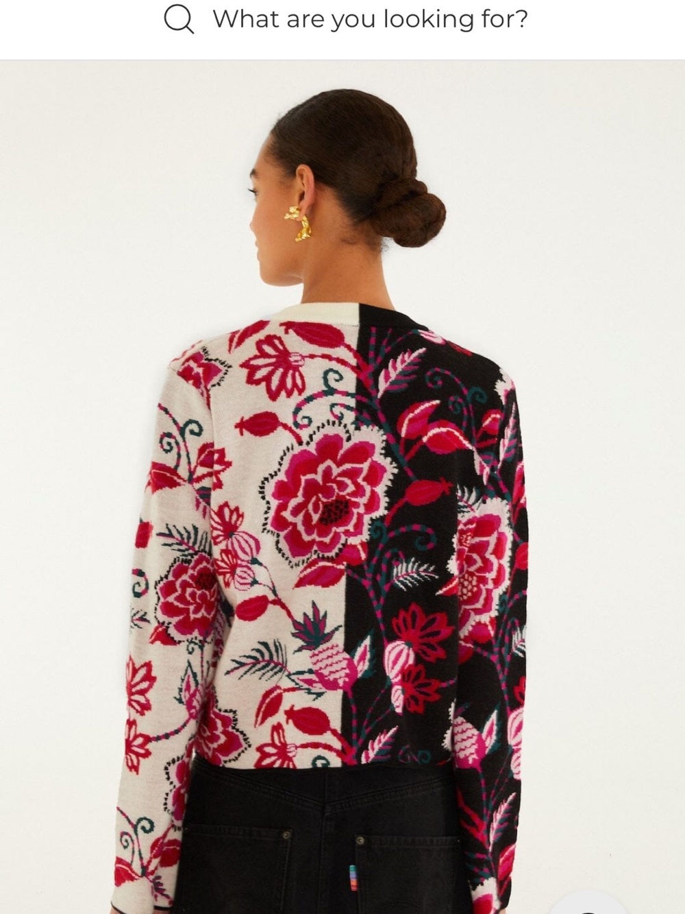 NWT Farm Rio Mixed Winter Garden Knit Cardigan XS - Picture 3 of 12